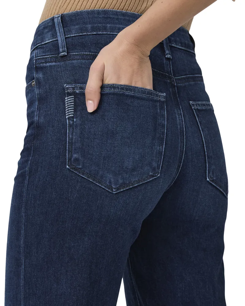 Paige Leenah 32inch Wide Leg Jean Praline-4