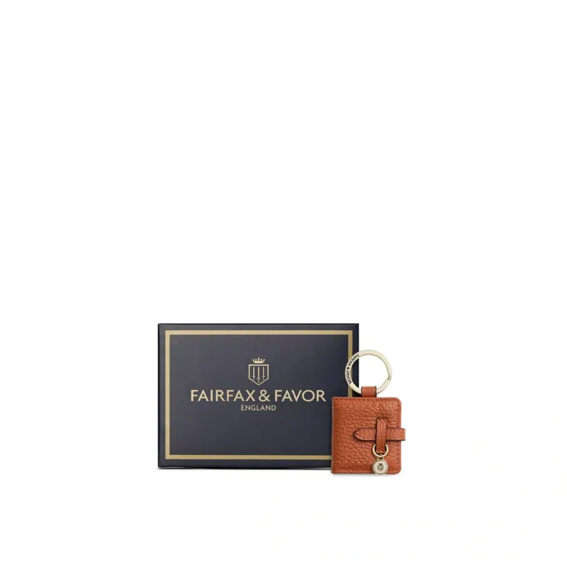 Fairfax and Favor Photo Holder Key Ring Leather in Orange-3