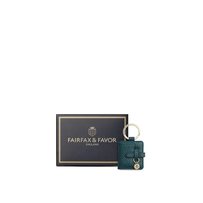 Fairfax and Favor Photo Holder Key Ring Leather in Teal-3