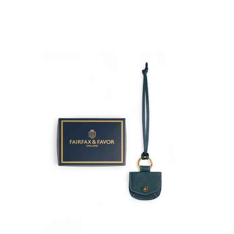 Fairfax and Favor Purse Bag Charm Leather in Teal-3