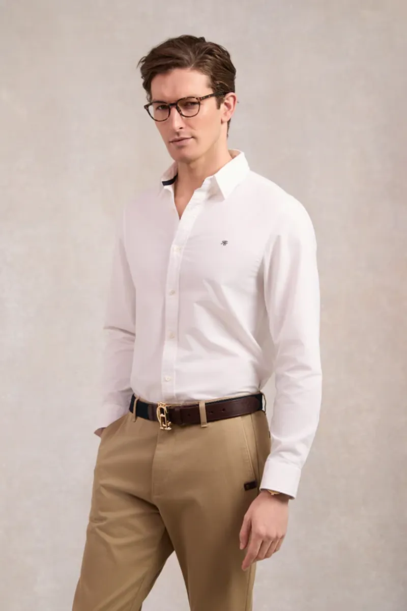 Holland Cooper Men's Classic Oxford Shirt White-1