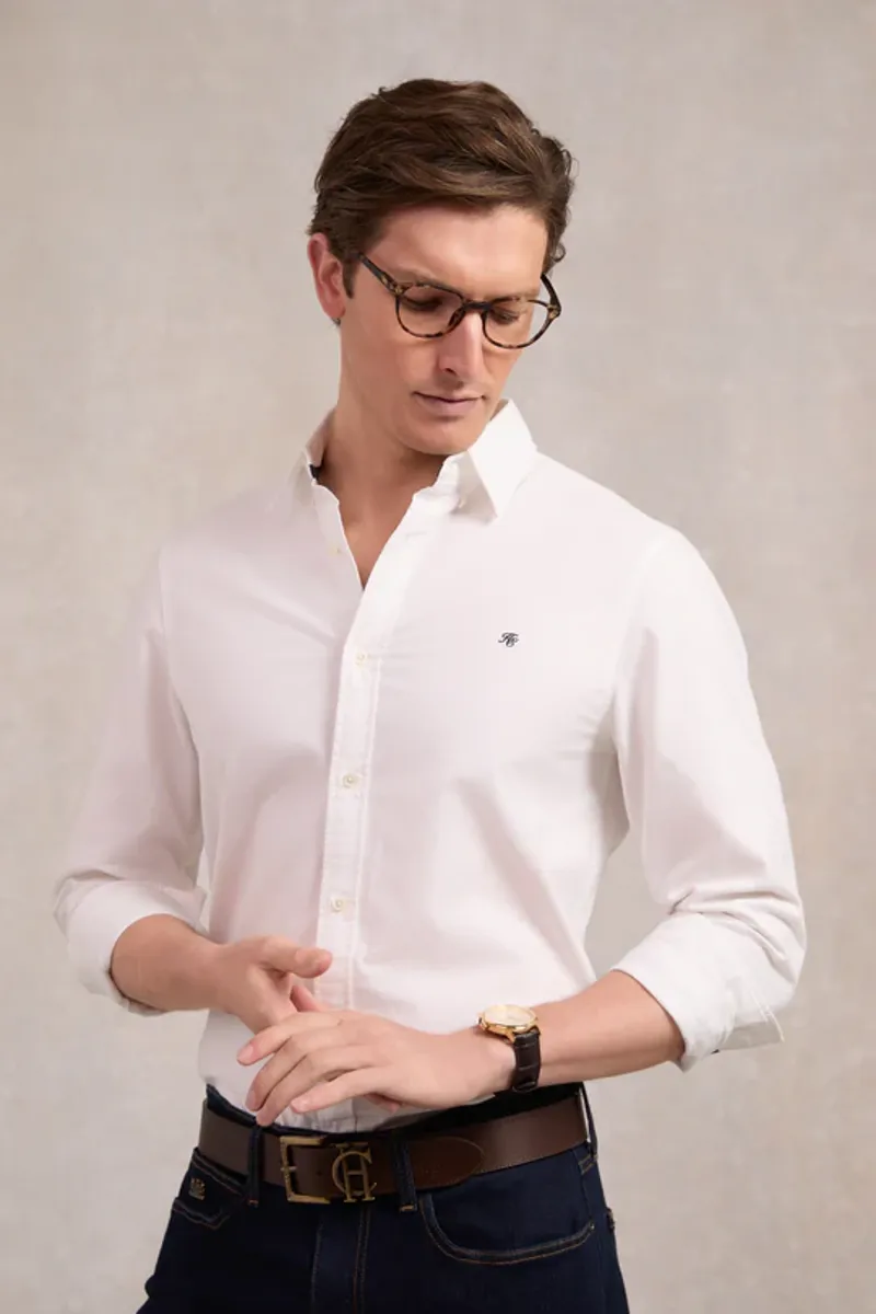 Holland Cooper Men's Classic Oxford Shirt White-3