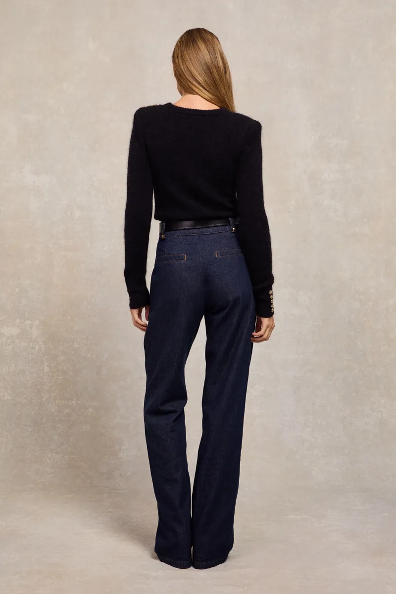 Holland Cooper Amy Crew Neck Knit Black-4