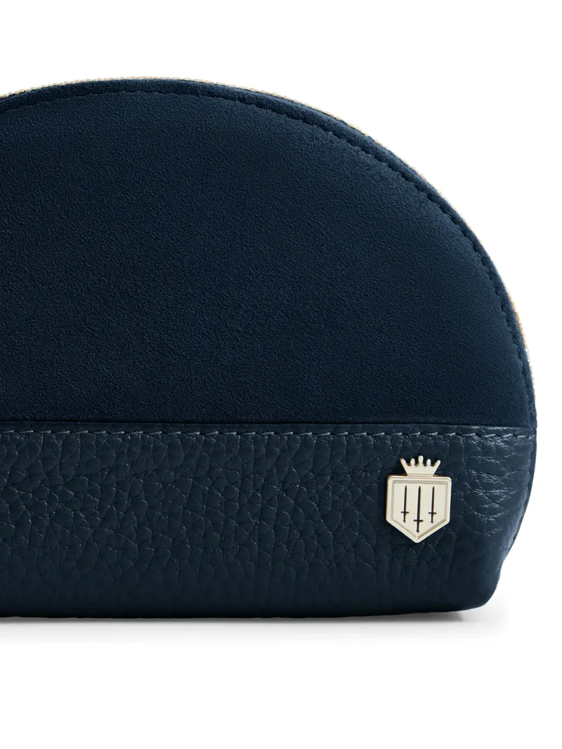 Fairfax and Favor Chiltern Coin Purse in Teal Suede-2