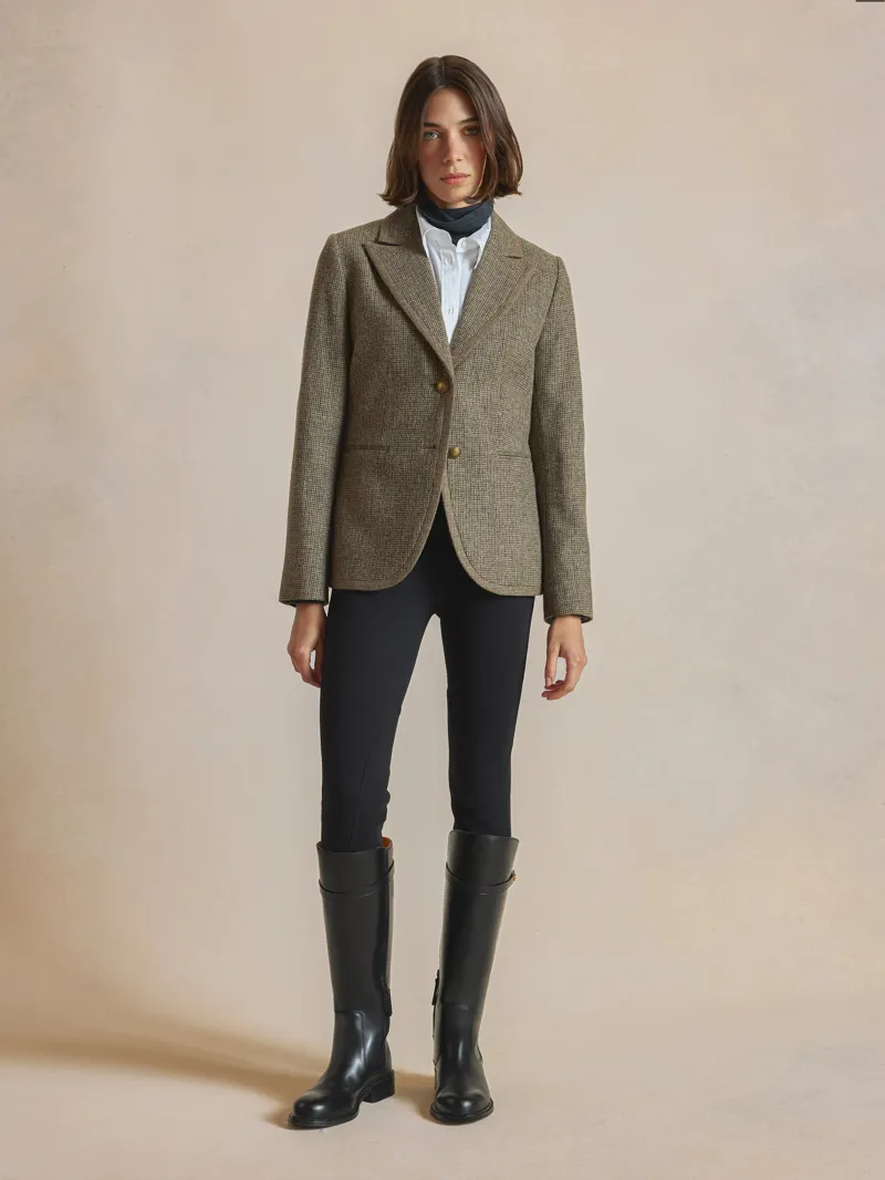 Fairfax and Favor Sybil Trimmed Blazer in Forest-3