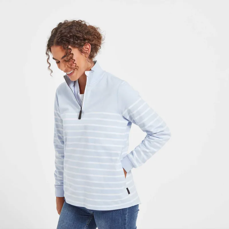 Schoffel Hope Cove Sweatshirt Pale Blue Stripe-1