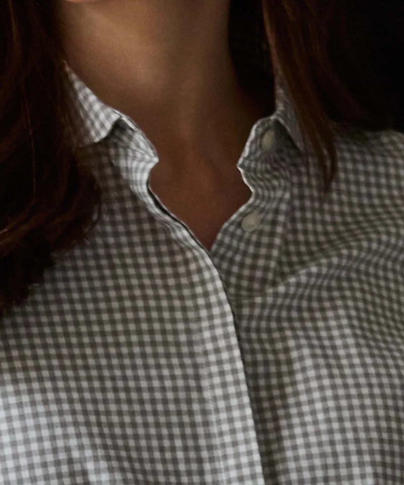 Schoffel Country Flora Gingham Shirt in Sage Green-7