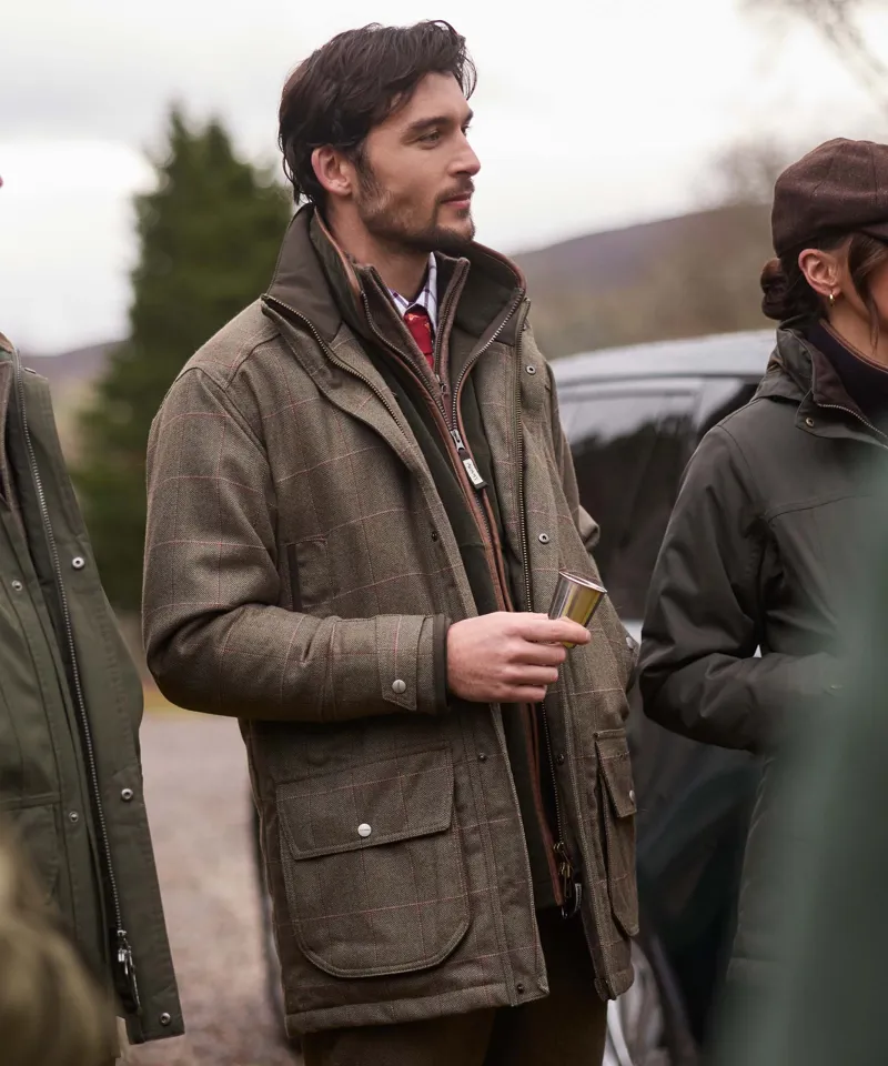 Schoffel Country Ptarmigan Tweed Classic Coat in Lochlane Tweed-12