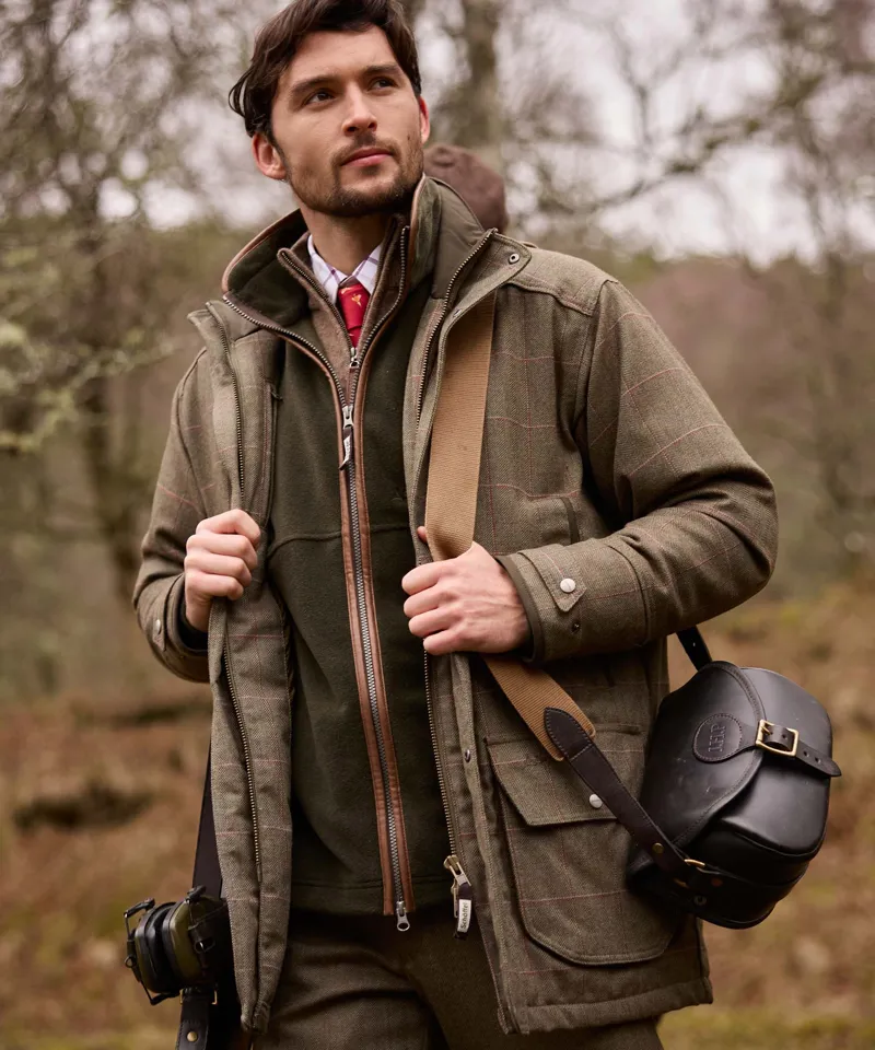Schoffel Country Ptarmigan Tweed Classic Coat in Lochlane Tweed-11