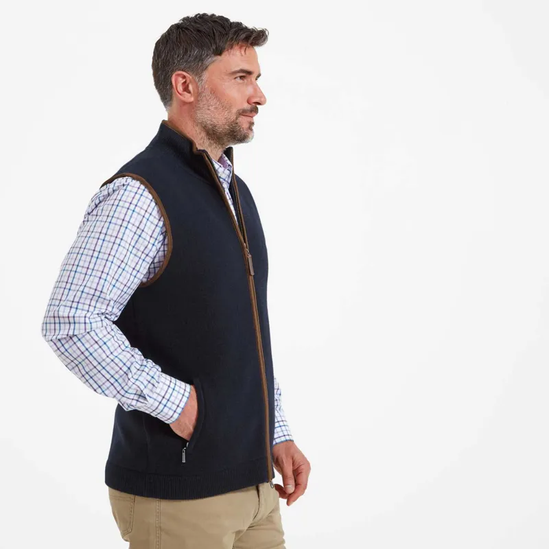 Schoffel Orkney Merino Gilet Navy-1