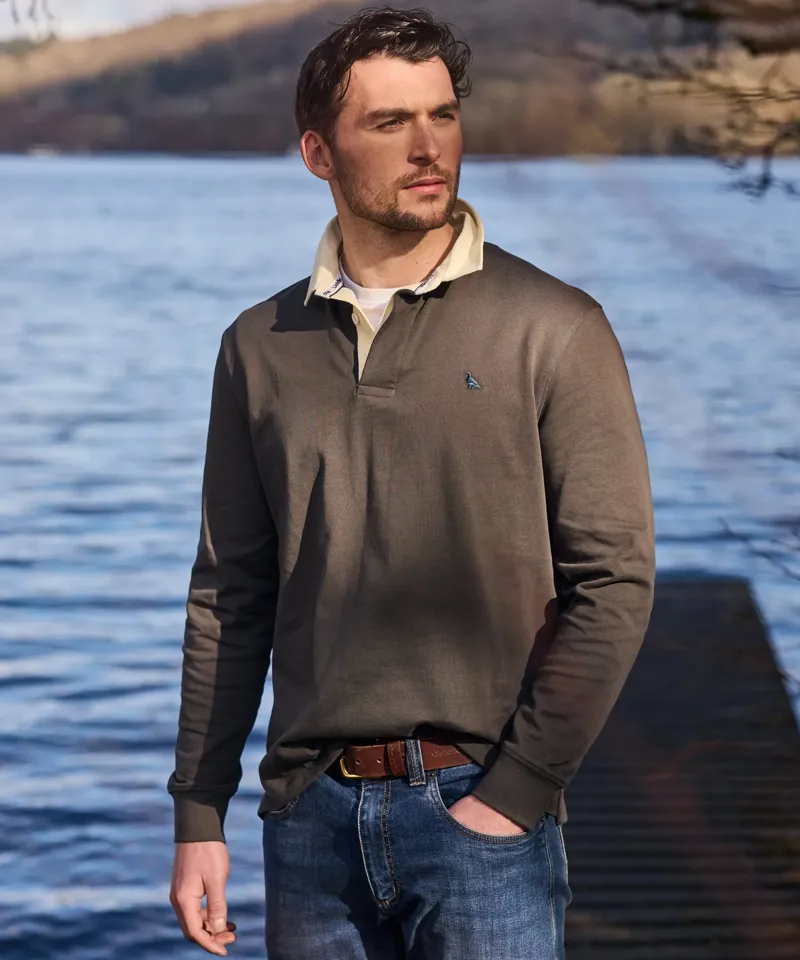 Schoffel Porthallow Rugby Shirt Peat Green-5