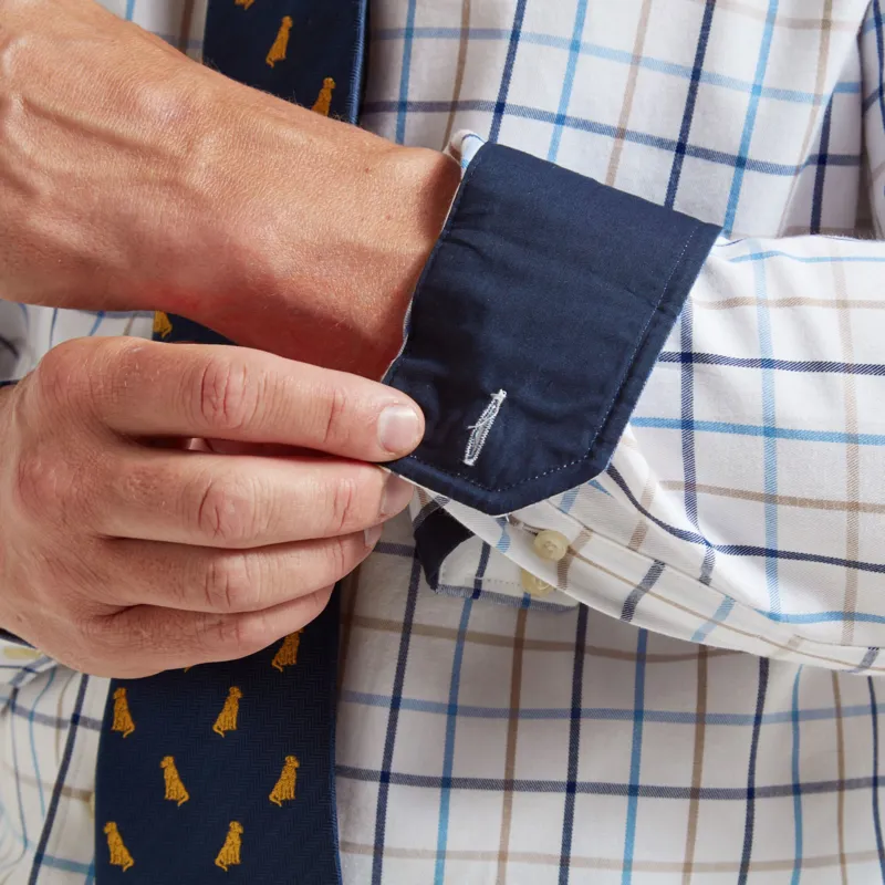 Schoffel Baconsthorpe Tailored Shirt Navy Check-3