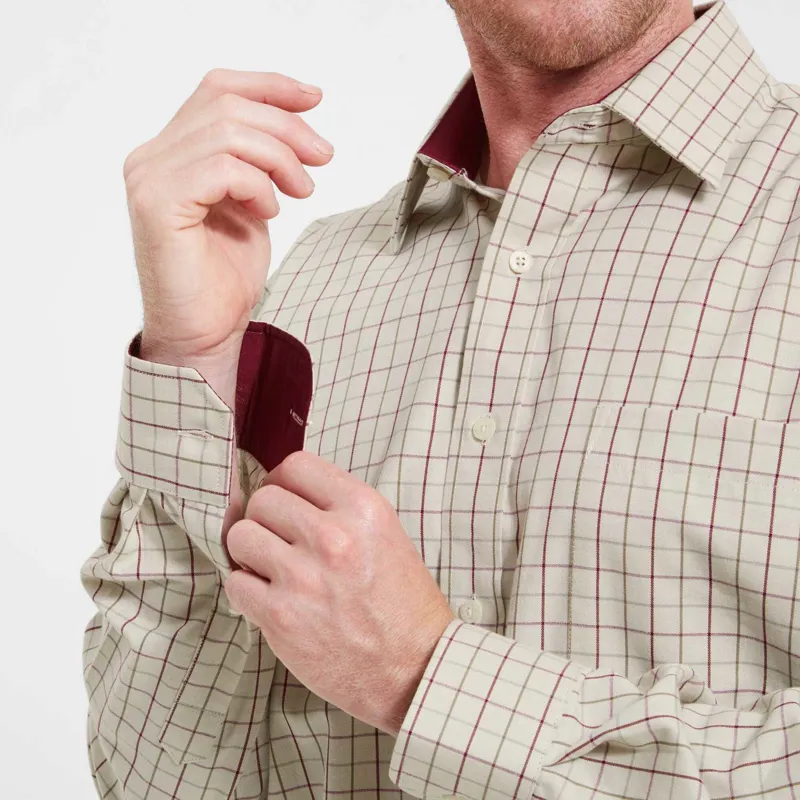 Schoffel Burnham Tattersall Classic Shirt Damson-4