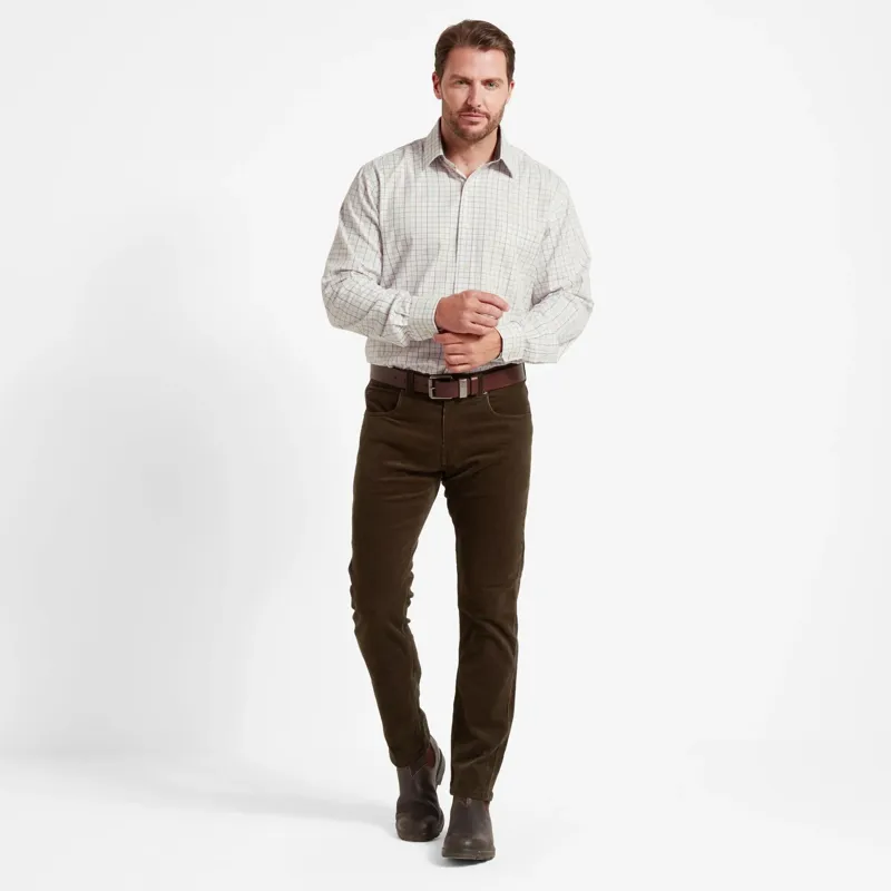 Schoffel Burnham Tattersall Classic Check Shirt Moss-4