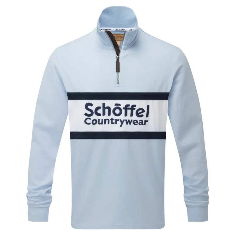 Schoffel Exeter Heritage Quarter Zip Pale Blue-2