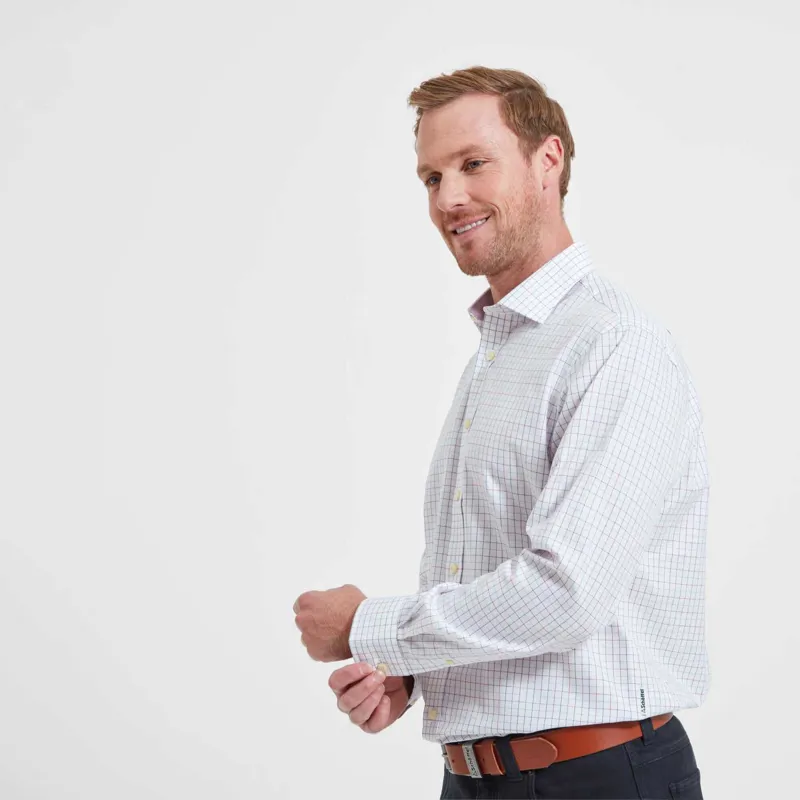 Schoffel Buckden Tailored Shirt Blue Pink Check-1