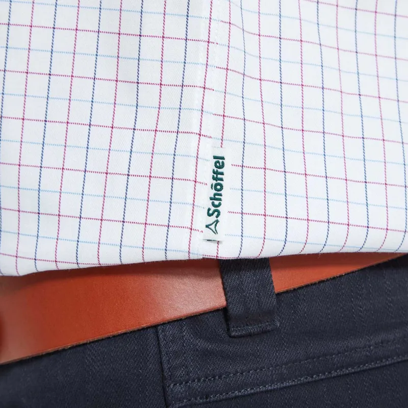 Schoffel Buckden Tailored Shirt Blue Pink Check-4