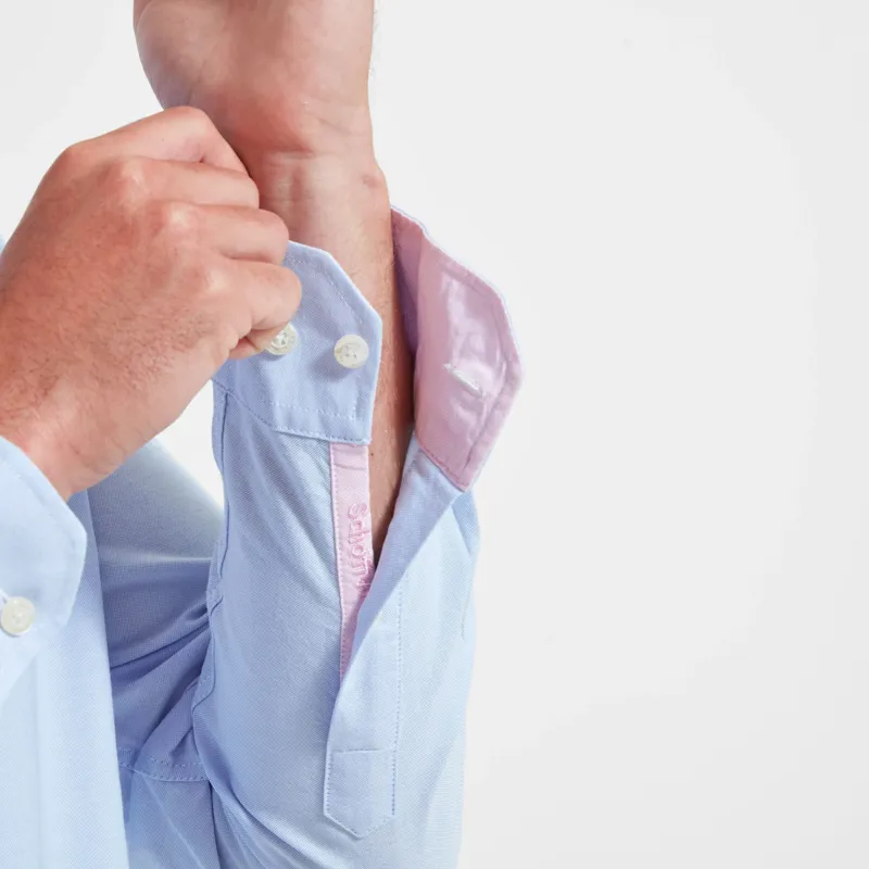 Schoffel Holt Soft Oxford Tailored Shirt Light Blue-2