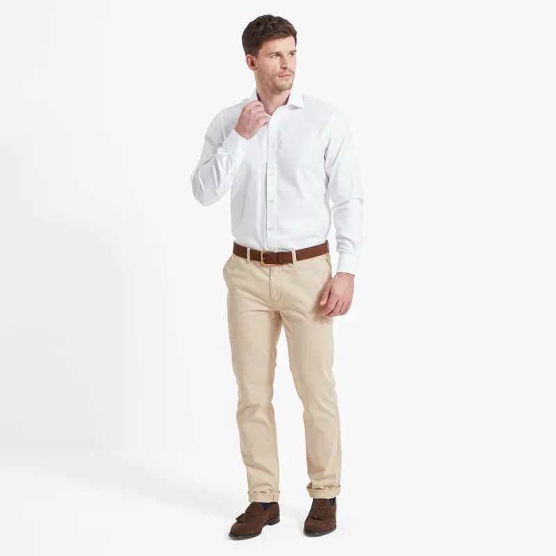 Schoffel Greenwich Tailored Shirt White Diagonal-5