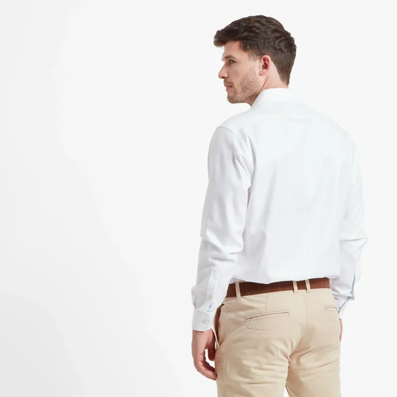 Schoffel Greenwich Tailored Shirt White Diagonal-4