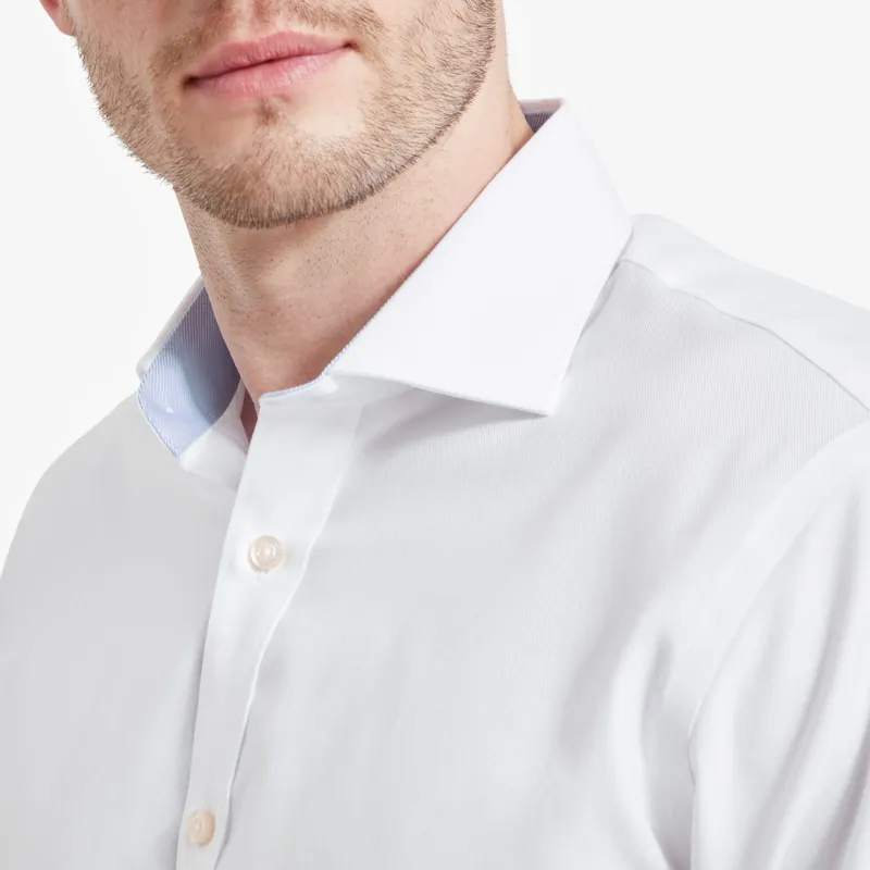 Schoffel Greenwich Tailored Shirt White Diagonal-2