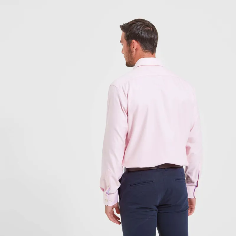 Schoffel Greenwich Tailored Shirt Pale Pink Diagonal-4