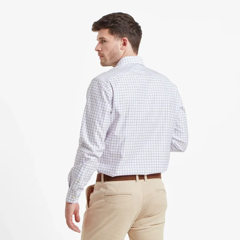 Schoffel Greenwich Tailored Shirt Purple Check-4