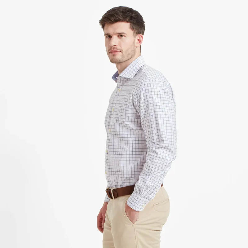 Schoffel Greenwich Tailored Shirt Purple Check-6