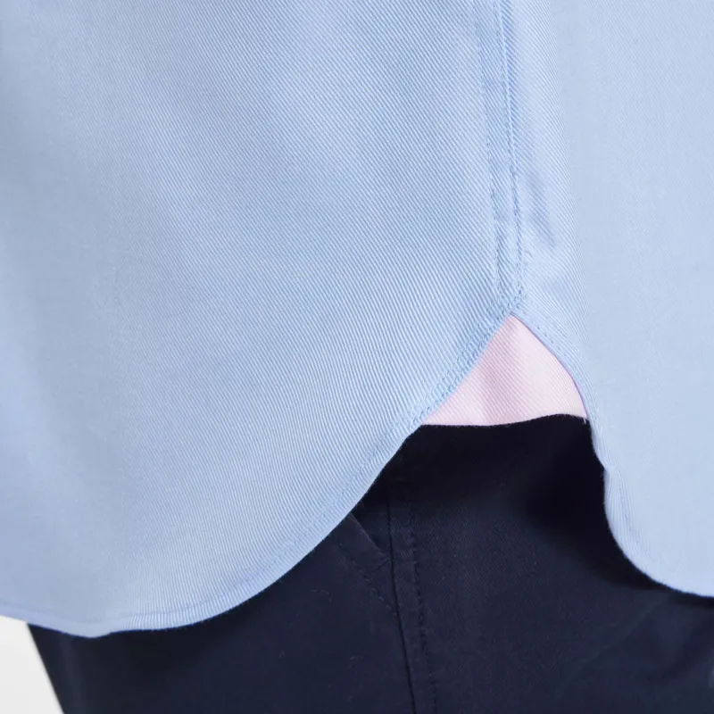 Schoffel Greenwich Tailored Shirt Light Blue Diagonal Stripe-3