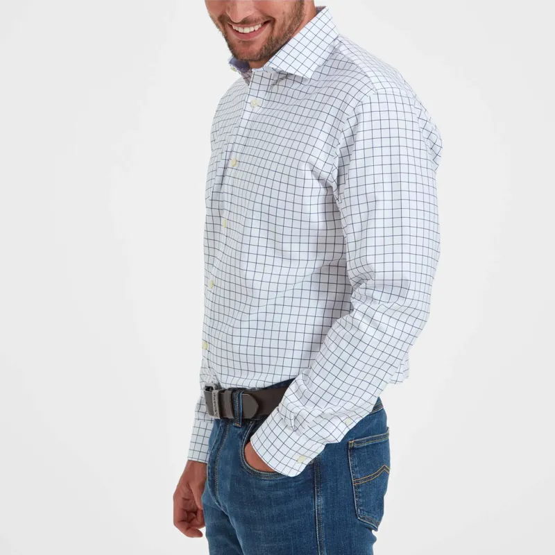 Schoffel Greenwich Tailored Shirt Navy Check-5