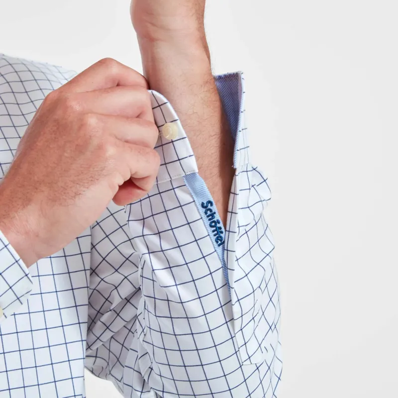 Schoffel Greenwich Tailored Shirt Navy Check-4
