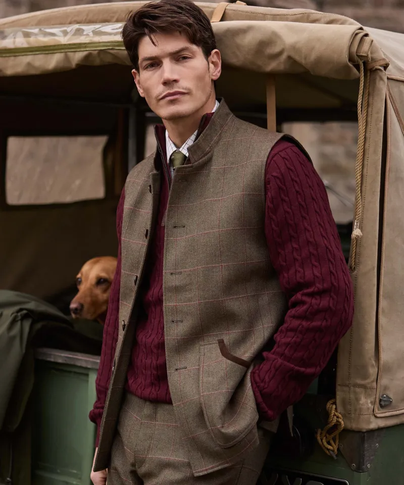 Schoffel Country Holcot Tweed Waistcoat in Lochlane-5