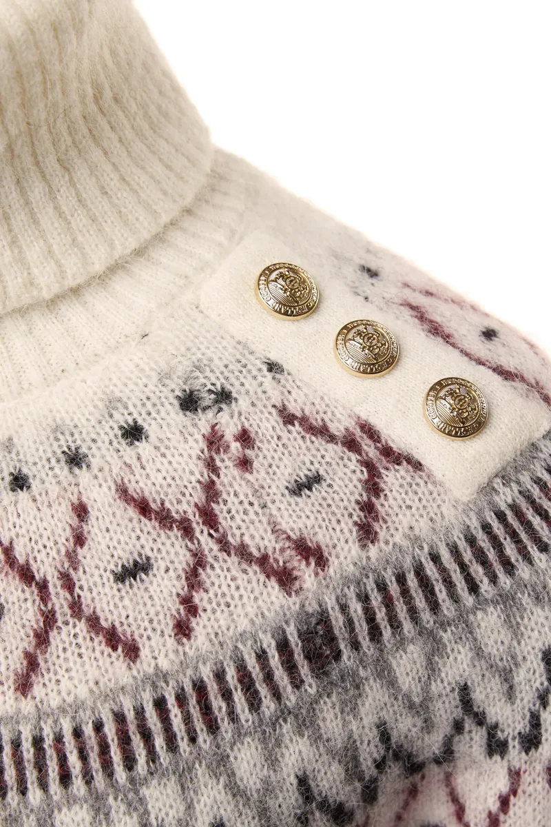 Holland Cooper Fairisle Knit in Cream-7
