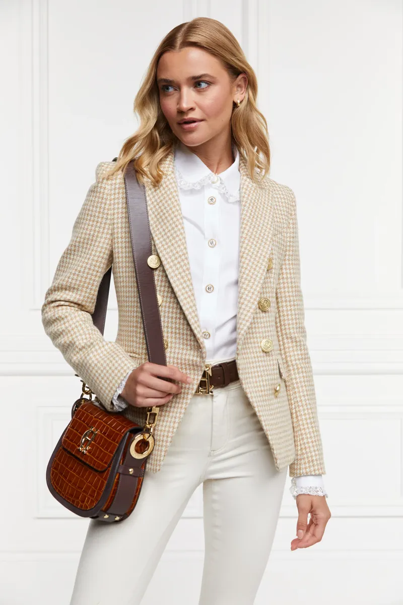 Holland Cooper Knightsbridge Blazer Camel Puppytooth-3