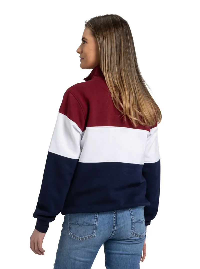 Cotswold Fox Cirencester Quarter Zip Jumper Burgundy-3