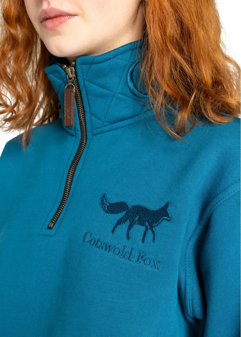Cotswold Fox Tetbury Quarter Zip Petrol Blue-3