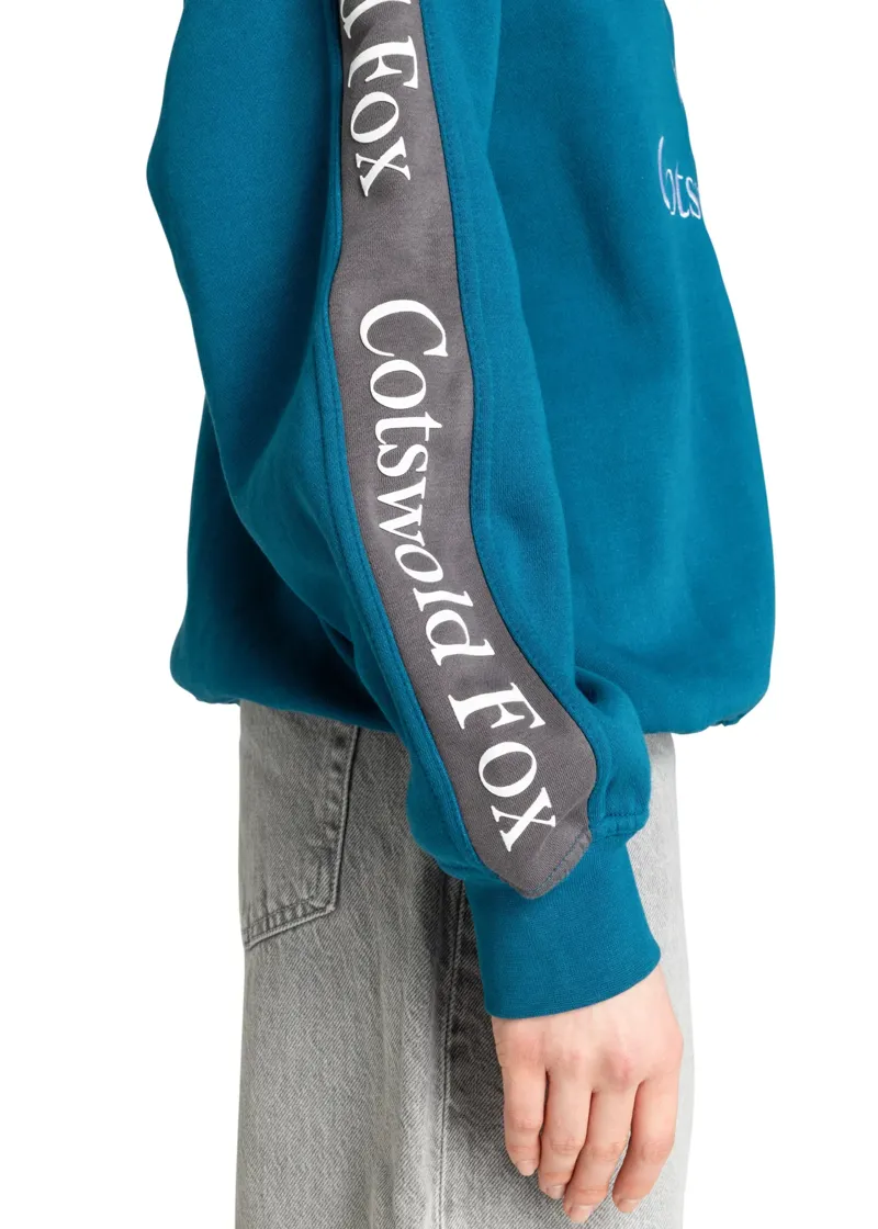 Cotswold Fox Cheltenham Quarter Zip Jumper Petrol Blue-3