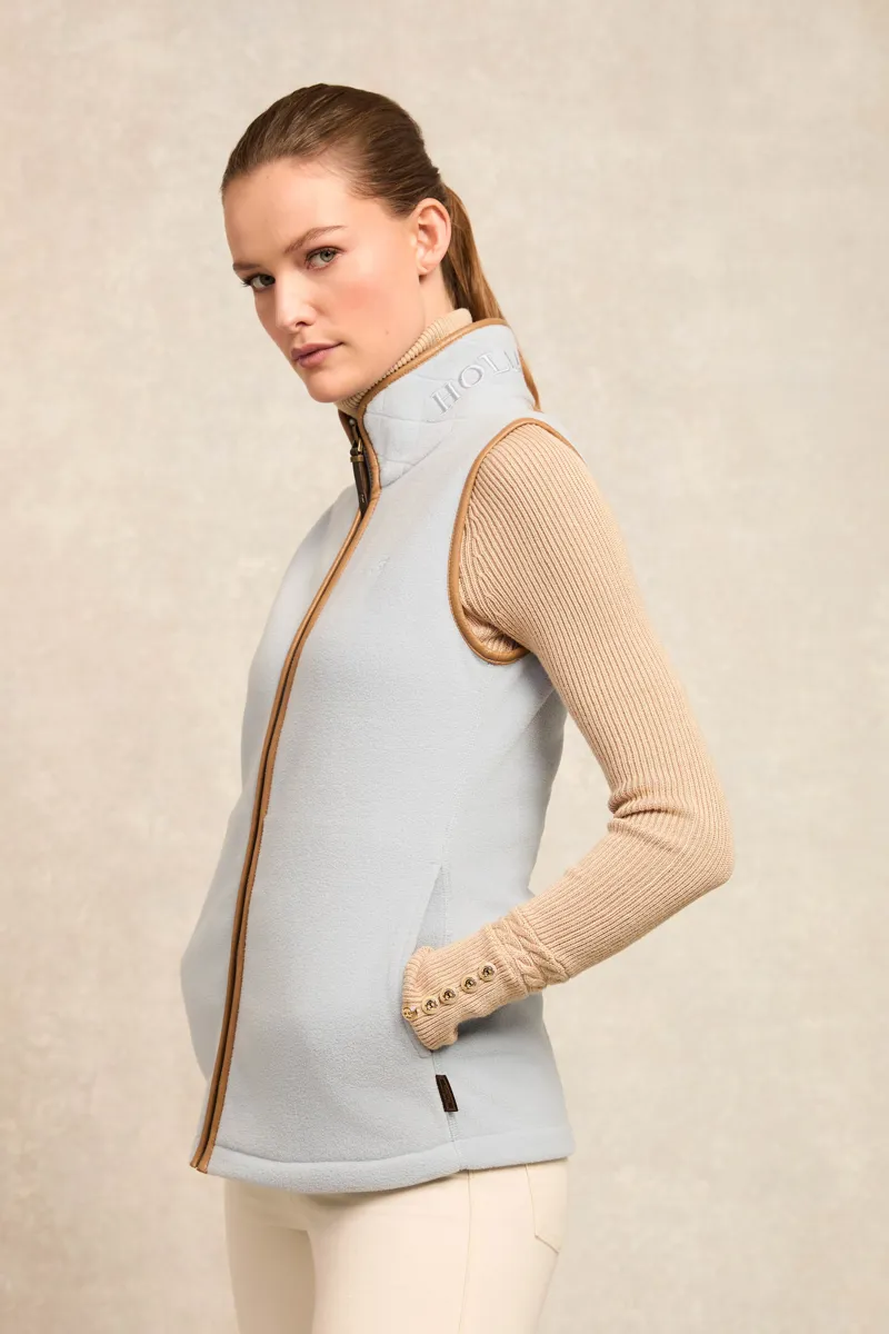 Holland Cooper Country Fleece Gilet Pale Blue-6