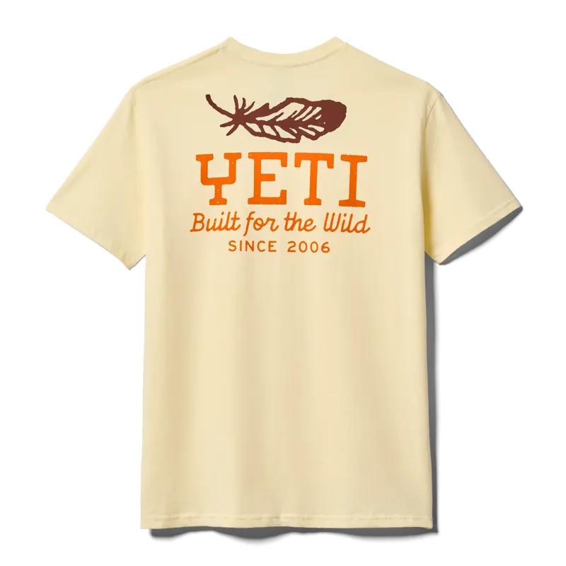 Yeti Feather Short Sleeve T-Shirt in Butter-1