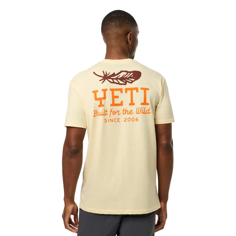 Yeti Feather Short Sleeve T-Shirt in Butter-3