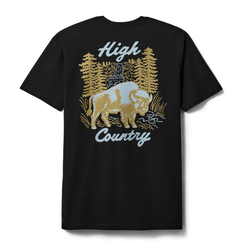Yeti High Country Regular Short Sleeve T-Shirt in Black-1