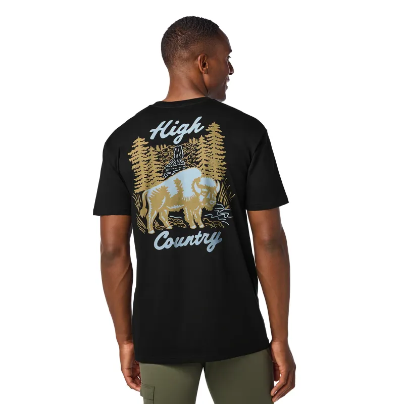 Yeti High Country Regular Short Sleeve T-Shirt in Black-4
