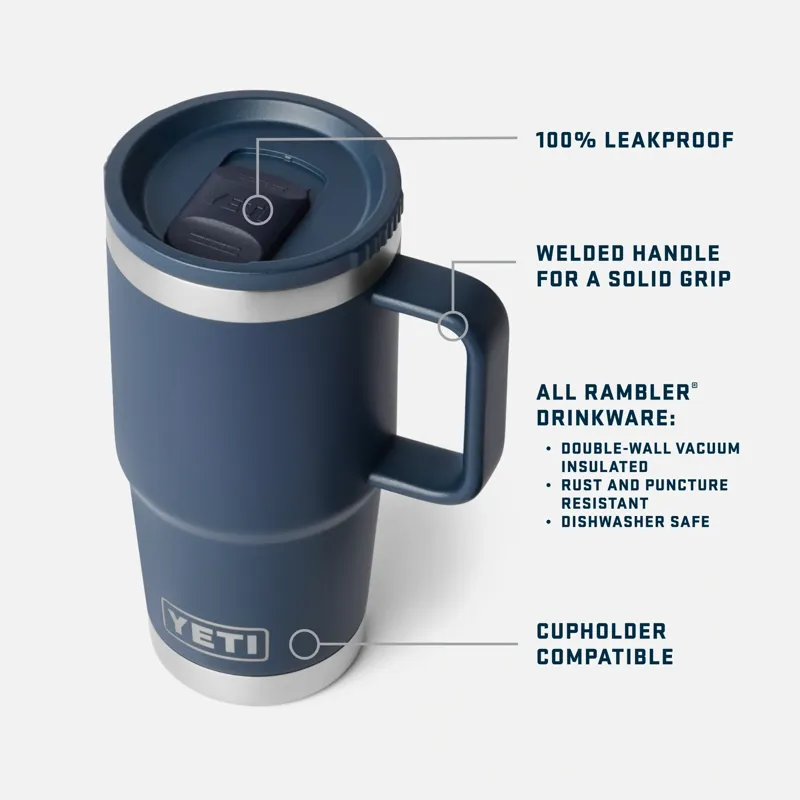 Yeti Rambler 2.0 20oz Travel Mug in Stag Red-4