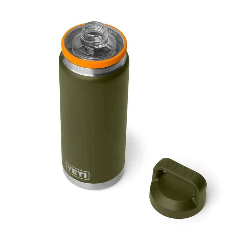Yeti Rambler 26oz Bottle Chug in Olive/King Crab Orange-1