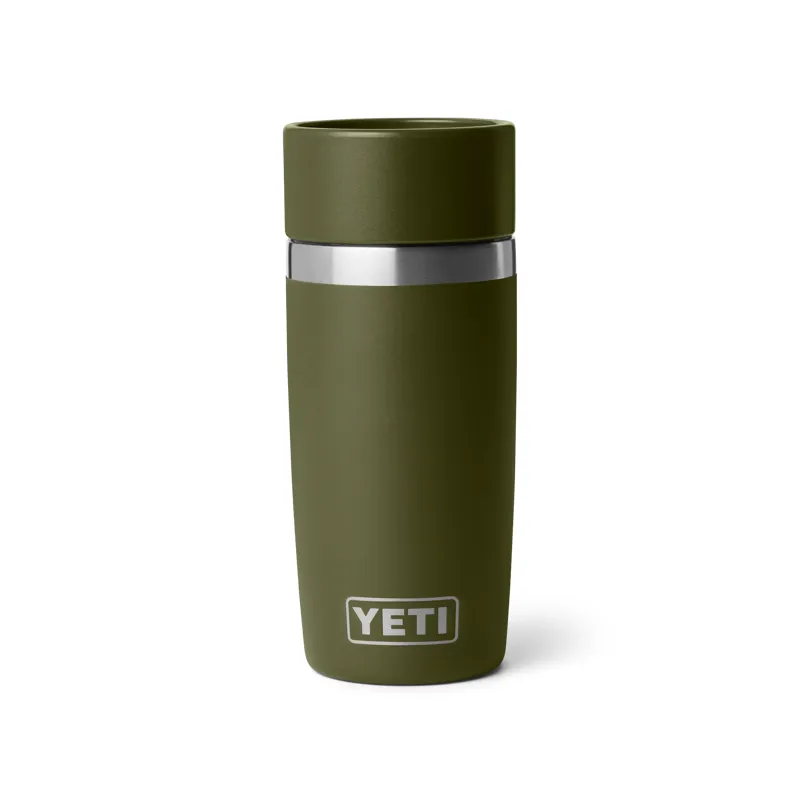 Yeti Rambler 12oz Travel Bottle in Olive/King Crab Orange
