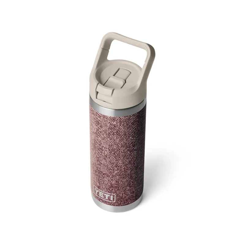 Yeti Rambler 18oz Straw Bottle in Riverhead Red