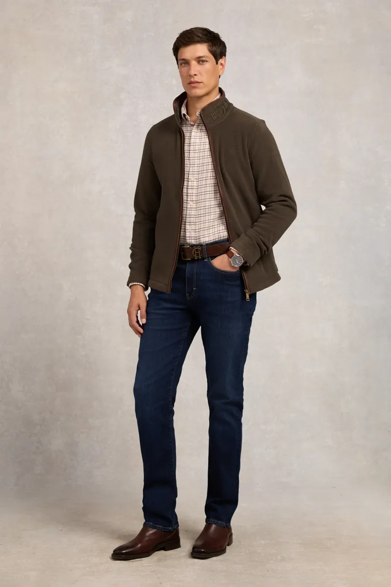 Holland Cooper Men's Country Fleece Jacket Khaki-2