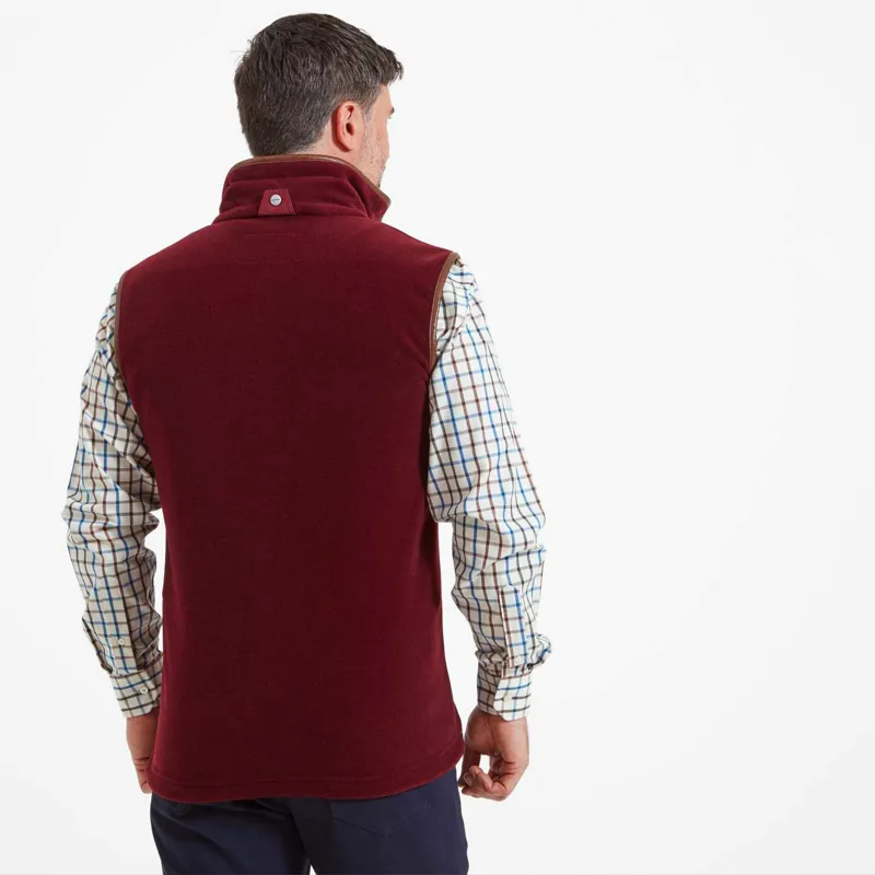 Schoffel Oakham Fleece Gilet Claret-5