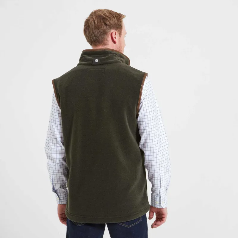 Schoffel Oakham Fleece Gilet Dark Olive-2