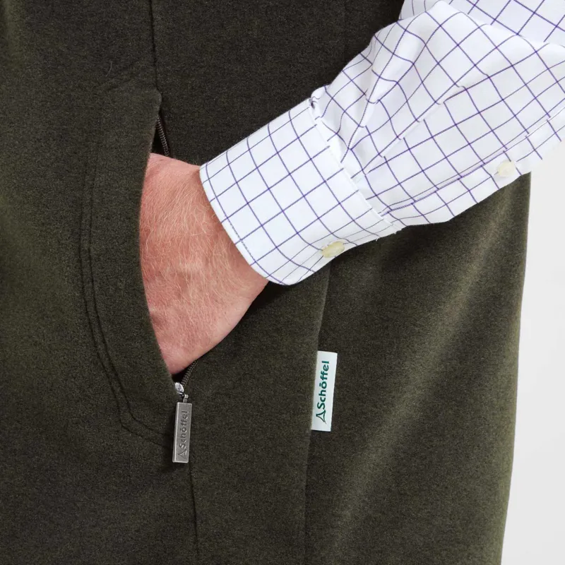 Schoffel Oakham Fleece Gilet Dark Olive-6